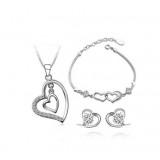 Sterling silver heart to heart jewelry sets