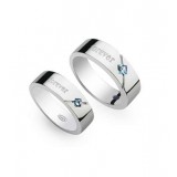 Sterling silver love forever couples ring   