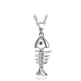 Sterling Silver lovely fish bone Necklace