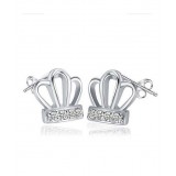 Sterling Silver Princess's Crown Earrings