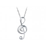 Sterling Silver Romantic note Necklace