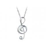 Sterling Silver Romantic note Necklace