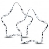 Sterling silver shinning stars women's earrings