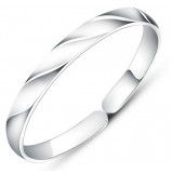 Sterling silver smooth wave lady bracelet