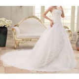 Strapless Back strap wedding dress