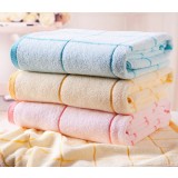 Striped cotton bath towel