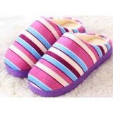 Stripes slip plush slipper