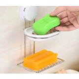 Sucker double layer soap holder