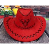 Summer leather cowboy hat