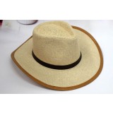 Summer Men's big cap visor weave knight hat