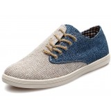 Summer men's lacing low cut canvas shoes