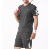 Summer men's round neck short sleeve casual sportswear suit 