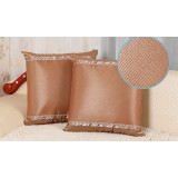 Summer sided mat rush pillow cover