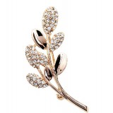 The olive branch crystal brooch