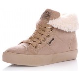 Thicker short plush high cut shoes