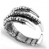 Titanium silver classic talons men's ring