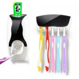 Toothpaste dispenser + dustproof toothbrush holder