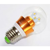 Transparent 3W / 5 W E27 SMD LED ball light bulb