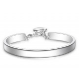 Trapping love bracelet in sterling silver