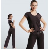 U-neck short sleeve dancing yoga clothes suit