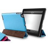 Ultra-thin leather case with stand for ipad 2 3 4