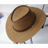 Universal big cap visor weave travel hat