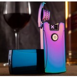 USB dual electric arc metal windproof lighter