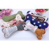 Utterance dog toy canvas bone