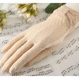 UV prevented short summer ice silk gloves