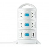 Vertical socket with switch + USB 2.1A