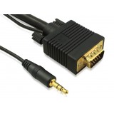 VGA cable with 3.5mm audio and video cable