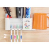 Wall-mounted dustproof multifunction toothbrush holder