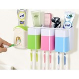 Wall-mounted multifunction toothbrush holder