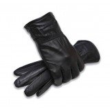 Warm men's leather gloves