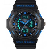 Waterproof electronic dual display sports watch