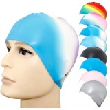 Waterproof silicone swimming cap