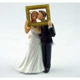 Wedding photo cake topper