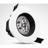 White + Black 3W 12V LED ceiling lights