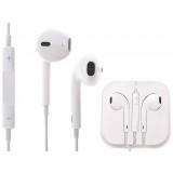 White in ear style remote control headphones