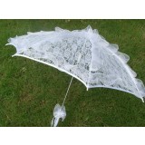 White large lace wedding umbrella