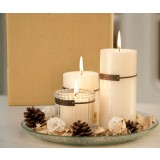 White wedding candles set