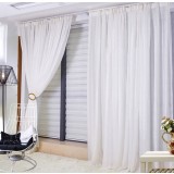 White yarn curtains