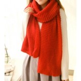 Winter & autumn knitting wool pure color long scarf 