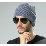 Winter men's cashmere knit hat