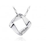 With you pendant in sterling silver