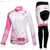 Woman's thin long-sleeved cycling clothing kit