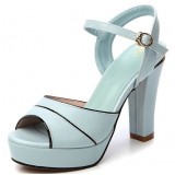 Women fish mouth coarse high heel sandals