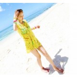 Women knitted one-piece beach dress