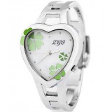 Women leaf clover heart bracelet quartz watch