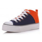 Women mixed colors high cut casual shoes